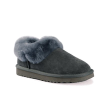 Load image into Gallery viewer, AUS WOOLI UGG Unisex Coogee Sheepskin Wool Ankle Slippers In Grey