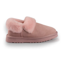 Load image into Gallery viewer, AUS WOOLI UGG UNISEX SHEEPSKIN WOOL TRADITIONAL ANKLE SLIPPERS - PALEPINK