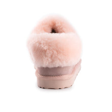 Load image into Gallery viewer, AUS WOOLI UGG UNISEX SHEEPSKIN WOOL TRADITIONAL ANKLE SLIPPERS - PALEPINK