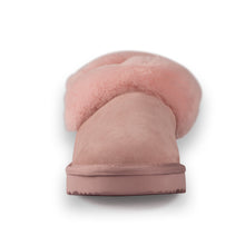 Load image into Gallery viewer, AUS WOOLI UGG UNISEX SHEEPSKIN WOOL TRADITIONAL ANKLE SLIPPERS - PALEPINK
