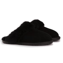 Load image into Gallery viewer, AUS WOOLI UGG UNISEX SHEEPSKIN WOOL SHELLEY Slippers - Black