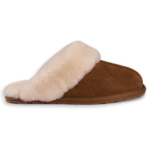 Load image into Gallery viewer, AUS WOOLI UGG Unisex Shelley Sheepskin Wool Slippers In Chestnut/Tan