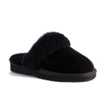 Load image into Gallery viewer, AUS WOOLI UGG UNISEX SHEEPSKIN WOOL SYDNEY Slippers - Black