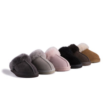 Load image into Gallery viewer, AUS WOOLI UGG UNISEX SHEEPSKIN WOOL SYDNEY Slippers - Dark Grey
