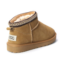 Load image into Gallery viewer, AUS WOOLI UGG Altona Sheepskin Wool Ankle Braid Boots In Camel