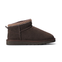 Load image into Gallery viewer, AUS WOOLI UGG Altona Sheepskin Wool Ankle Braid Boots In Chocolate