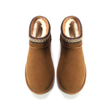 Load image into Gallery viewer, AUS WOOLI UGG Altona Sheepskin Wool Ankle Braid Boots In Tan