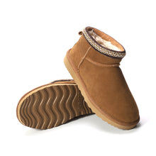 Load image into Gallery viewer, AUS WOOLI UGG Altona Sheepskin Wool Ankle Braid Boots In Tan