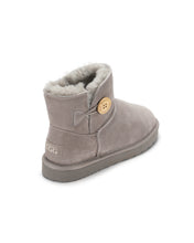Load image into Gallery viewer, AUS WOOLI UGG Cabarita Sheepskin Short Button Boots In Light Grey
