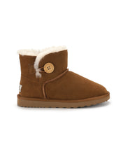 Load image into Gallery viewer, AUS WOOLI UGG Cabarita Sheepskin Short Button Boots In Chestnut/Tan