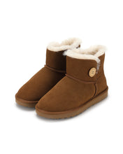 Load image into Gallery viewer, AUS WOOLI UGG Cabarita Sheepskin Short Button Boots In Chestnut/Tan