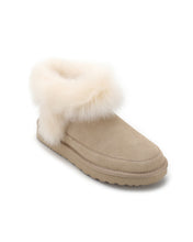 Load image into Gallery viewer, AUS WOOLI UGG Cottesloe Sheepskin Wool-Trim Ankle Boots In Sand