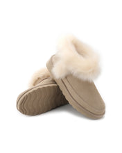 Load image into Gallery viewer, AUS WOOLI UGG Cottesloe Sheepskin Wool-Trim Ankle Boots In Sand
