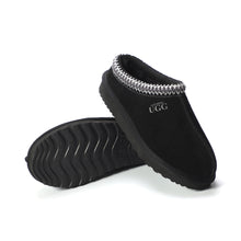 Load image into Gallery viewer, AUS WOOLI UGG Sheepskin Wool Ankle Braid Croydon Slippers -BLACK