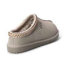 Load image into Gallery viewer, AUS WOOLI UGG Croydon Sheepskin Wool Ankle Braid Slippers In Light Grey