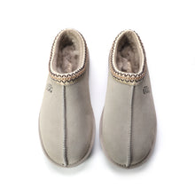 Load image into Gallery viewer, AUS WOOLI UGG Croydon Sheepskin Wool Ankle Braid Slippers In Light Grey