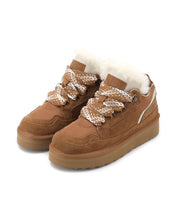 Load image into Gallery viewer, AUS WOOLI UGG Hamilton Sheepskin Wool Lace-Up Sneaker In Chestnut/Tan