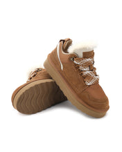 Load image into Gallery viewer, AUS WOOLI UGG Hamilton Sheepskin Wool Lace-Up Sneaker In Chestnut/Tan