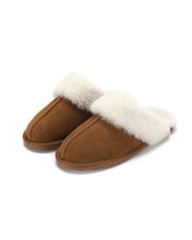 Load image into Gallery viewer, AUS WOOLI UGG Unisex Shelley Sheepskin Wool Slippers In Chestnut/Tan