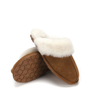 Load image into Gallery viewer, AUS WOOLI UGG Unisex Shelley Sheepskin Wool Slippers In Chestnut/Tan