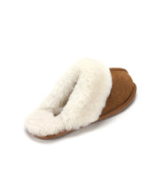 Load image into Gallery viewer, AUS WOOLI UGG Unisex Shelley Sheepskin Wool Slippers In Chestnut/Tan