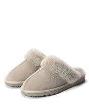 Load image into Gallery viewer, AUS WOOLI UGG Unisex Sydney Sheepskin Wool Slippers In Light Grey