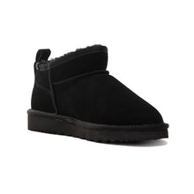 Load image into Gallery viewer, AUS WOOLI UGG Airlie Sheepskin Ultra Mini Boots In Black