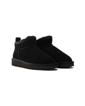 Load image into Gallery viewer, AUS WOOLI UGG Airlie Sheepskin Ultra Mini Boots In Black
