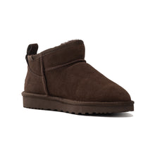 Load image into Gallery viewer, AUS WOOLI UGG Airlie Sheepskin Ultra Mini Boots In Chocolate