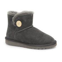 Load image into Gallery viewer, AUS WOOLI UGG SHORT SHEEPSKIN BUTTON BOOT - GREY