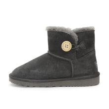 Load image into Gallery viewer, AUS WOOLI UGG SHORT SHEEPSKIN BUTTON BOOT - GREY