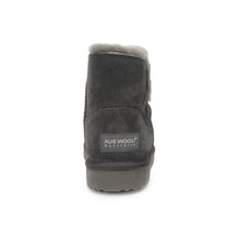 Load image into Gallery viewer, AUS WOOLI UGG SHORT SHEEPSKIN BUTTON BOOT - GREY
