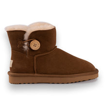Load image into Gallery viewer, AUS WOOLI UGG Cabarita Sheepskin Short Button Boots In Chestnut/Tan