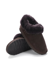 Load image into Gallery viewer, AUS WOOLI UGG Unisex Coogee Sheepskin Wool Ankle Slippers In Chocolate