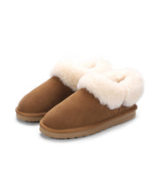 Load image into Gallery viewer, AUS WOOLI UGG Unisex Coogee Sheepskin Wool Ankle Slippers In Tan