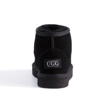 Load image into Gallery viewer, AUS WOOLI UGG SHORT SHEEPSKIN ANKLE BOOT - Black