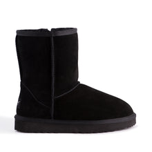 Load image into Gallery viewer, AUS WOOLI UGG MID CALF ZIP-UP SHEEPSKIN BOOT - Black