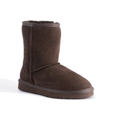 Load image into Gallery viewer, AUS WOOLI UGG MID CALF ZIP-UP SHEEPSKIN BOOT - Chocolate