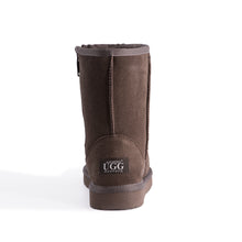 Load image into Gallery viewer, AUS WOOLI UGG MID CALF ZIP-UP SHEEPSKIN BOOT - Chocolate