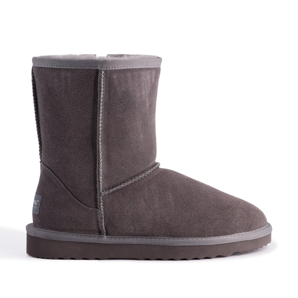 AUS WOOLI UGG MID CALF ZIP-UP SHEEPSKIN BOOT Grey