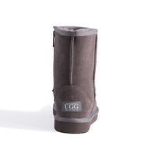 Load image into Gallery viewer, AUS WOOLI UGG MID CALF ZIP-UP SHEEPSKIN BOOT - Grey
