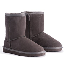 Load image into Gallery viewer, AUS WOOLI UGG MID CALF ZIP-UP SHEEPSKIN BOOT - Grey