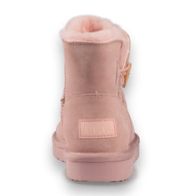 Load image into Gallery viewer, AUS WOOLI UGG SHORT SHEEPSKIN BUTTON BOOT - PALE PINK