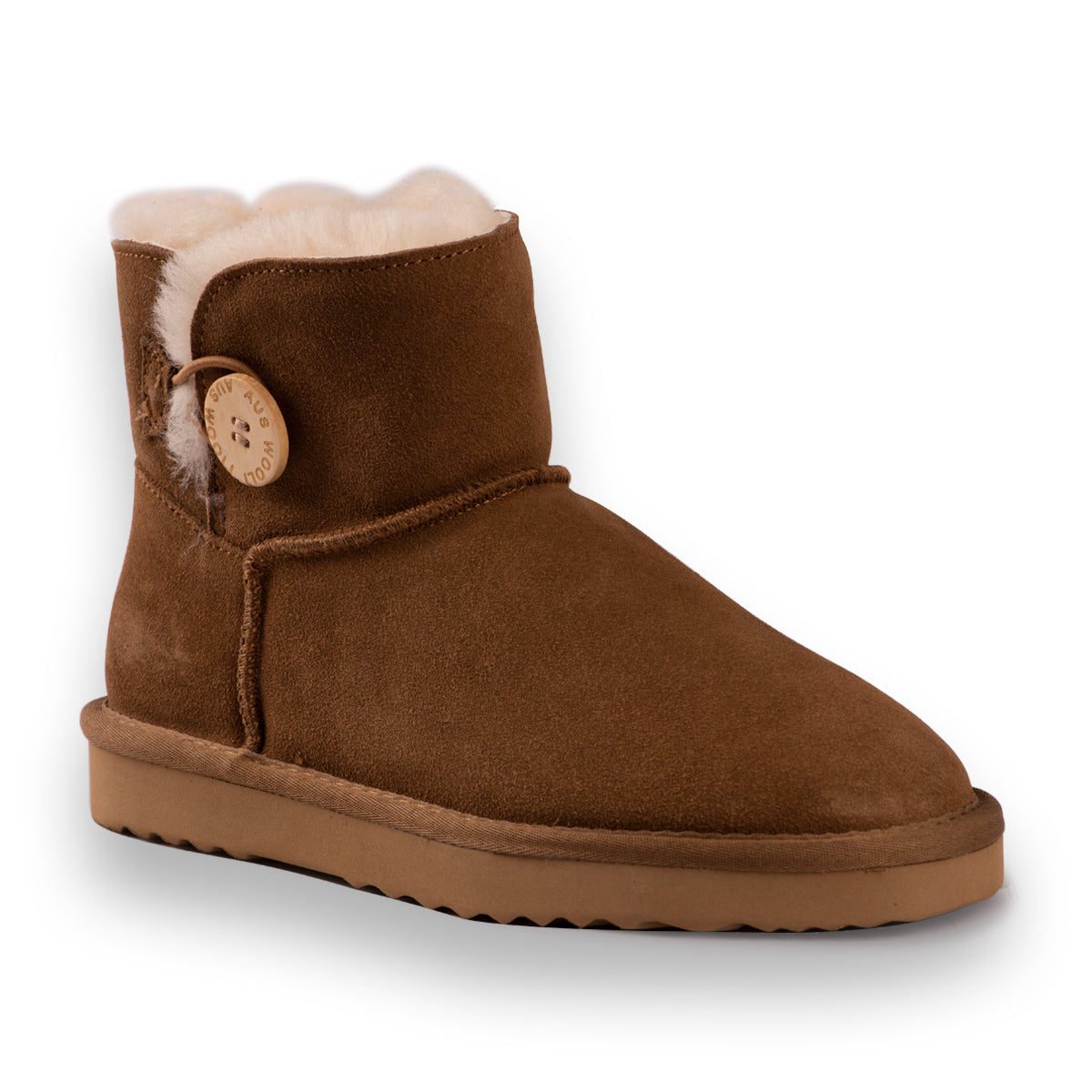 Tan uggs with buttons top