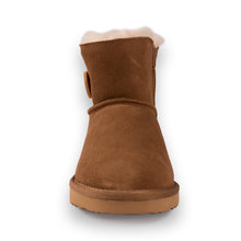 Load image into Gallery viewer, AUS WOOLI UGG SHORT SHEEPSKIN BUTTON BOOT - Chestnut/Tan