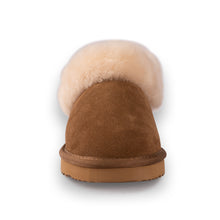 Load image into Gallery viewer, AUS WOOLI UGG UNISEX SHEEPSKIN WOOL TRADITIONAL ANKLE SLIPPERS - TAN