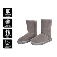 Load image into Gallery viewer, AUS WOOLI UGG MID CALF SHEEPSKIN BOOT - Grey