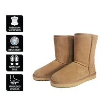 Load image into Gallery viewer, AUS WOOLI UGG Cronulla Sheepskin Mid Calf Boots In Chestnut/Tan
