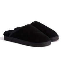Load image into Gallery viewer, AUS WOOLI UGG UNISEX SHEEPSKIN WOOL Slippers - Black