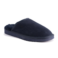 Load image into Gallery viewer, AUS WOOLI UGG Unisex Manly Sheepskin Wool Slippers In Navy